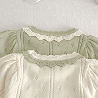 Hollow Knitted Short Sleeve Set