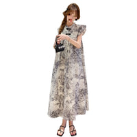 Stylish Little Cap-sleeve Floral Dress
