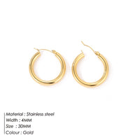 Fashionable Gold-Plated Stainless Steel Earrings