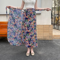 Real Shot Sun-proof Floral Skirt With Various Colors