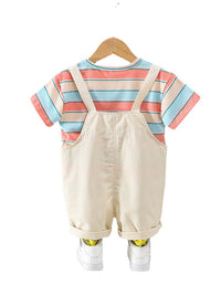 Summer Boys' Striped Suspender Pants Cute