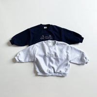 Dinosaur Cartoon Embroidery Long-sleeved Sweater