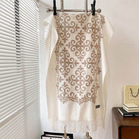 Textured Embroidered Scarf Winter All-matching Spring And Autumn Imitation Cashmere
