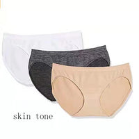 Women's Solid Color Mid Waist Soft Breathable Briefs