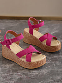 Women's Platform Suede Sandals Summer
