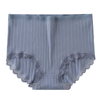 Women's High-waisted Panties Honeycomb Antibacterial Crotch Underwear Women's Cotton