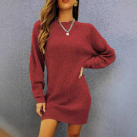 Solid Color Loose Long Sleeves Pullover Coat Sweater