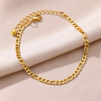 Tassel Anklet Gold Stainless Steel Waterproof Adjustable