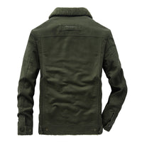 Men's Plus Size Cotton Multi-pocket Thermal Jacket