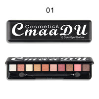 Creative 10 Color Matte Pearlescent Eyeshadow Palette