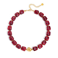 Bohemian-style Multicolor Resin Bead Necklace