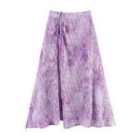 Summer New Blooming Printed Pull-Belt Chiffon Irregular Skirt