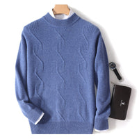 Autumn And Winter Men's Half Turtleneck Thick Sweater Loose Long Sleeve Warm