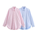 Lapel Single-breasted Simple Loose Shirt