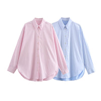 Lapel Single-breasted Simple Loose Shirt