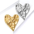 Alloy Enamel Glossy Pitted Heart Brooch