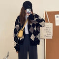 Internet Hot Sweater Women's Retro Diamond Sweater