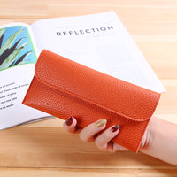 New Women's Bag Women's Long Purse Simple Buckle Card Wallet