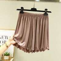 Summer High-waist Loose-fitting Skirt-trousers Capri Pants Wide-leg