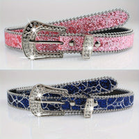 Rhinestone Women's I-style Thin Belt Fashion Personality