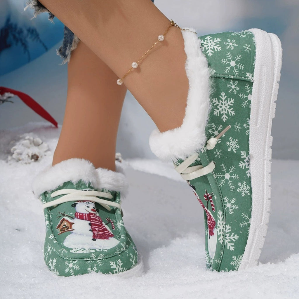 European And American Christmas Short Snow Boots Women