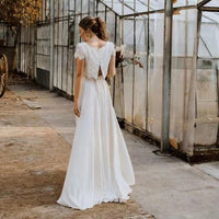 Light Wedding Dress For Destination Photos Lace And Satin Bridesmaid Style