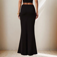 Metallic Accented Slim Fit Skirt