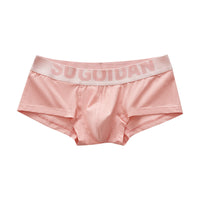 Men's Fashion Low Waist Panties U Convex Pure Cotton Boxer Brief Slim Sports Breathable Boxers