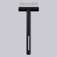 Pet Dematting Comb For Dogs And Cats, Stainless Steel Deshedding Tool With Safety Rounded Edges, Professional Undercoat Rake For Removing Mats Tangles And Loose Hair, 7cm Wide Ergonomic Grooming Brush