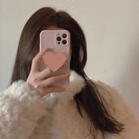 Electroplating Love Bracket Soft Rubber Phone Case