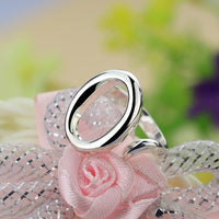 Fashion S925 Silver Opening Ring Geometric O-type