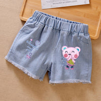 Girls' Denim Shortsversatile And Perfect For Wearing Outdoors