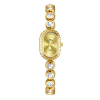 Womens Mid-century Light-luxury Jewelry Oval-arch Fashion Petite Watch