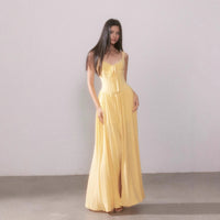 New Lace Knit Slip Dress With Slit