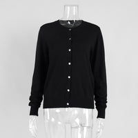 Womens Turtleneck Sleeveless Base Layer Top Sweater Cardigan Set