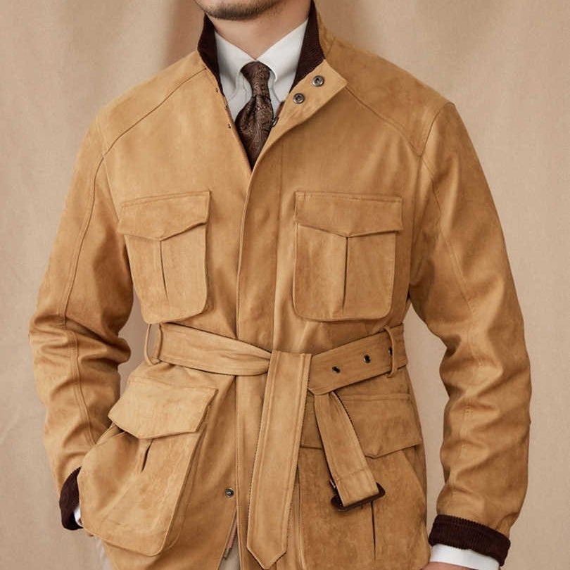 Business Commute Casual Suede Warm Men's Vintage Jacket