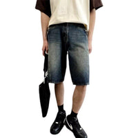 Washed Do The Old Cowboy Shorts Men's Loose Straight Shorts