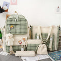 Backpack Japanese Cute Grid Elementary School Book