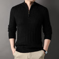 Half-high Neck Loose Zip-up Casual Daily Sweater