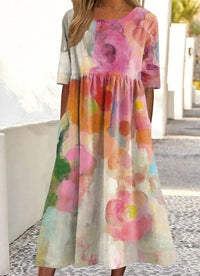 Fashion Digital Printed Wide Dress