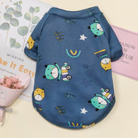 Dog Plus Fleece Warm Clothes Printed Pullover Sweater