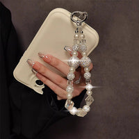 Pendant Short Beaded Chain Phone Case Lanyard