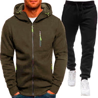 Men's Sport Suit Zipper Cardigan Two-piece Set