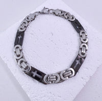 Stainless Steel Cross-link Flat-link Chain Handcrafted Chain Bracelet Necklace, And Accessory