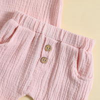 Summer Cotton And Linen T-shirt Shorts Infant Toddler Leisure Pajamas