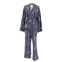 Printed Loose And Cozy Long-Sleeve Pajama Set With Pants For Women
