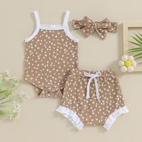 Girls' Bow Hair Accessories Romper Suit