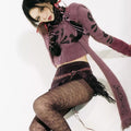 New Women's Skull Imitated Mink Wool Coat