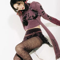 New Women's Skull Imitated Mink Wool Coat