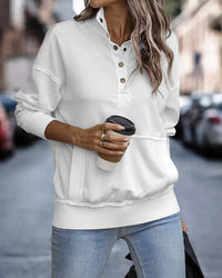 Long Sleeve Button Fashion Street Women's Sweater